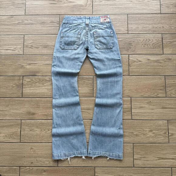Y2K True Religion Bootcut Blue Denim Flared Jeans - Picture 1 of 7